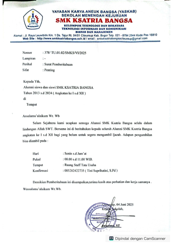 Surat Pemberitahuan